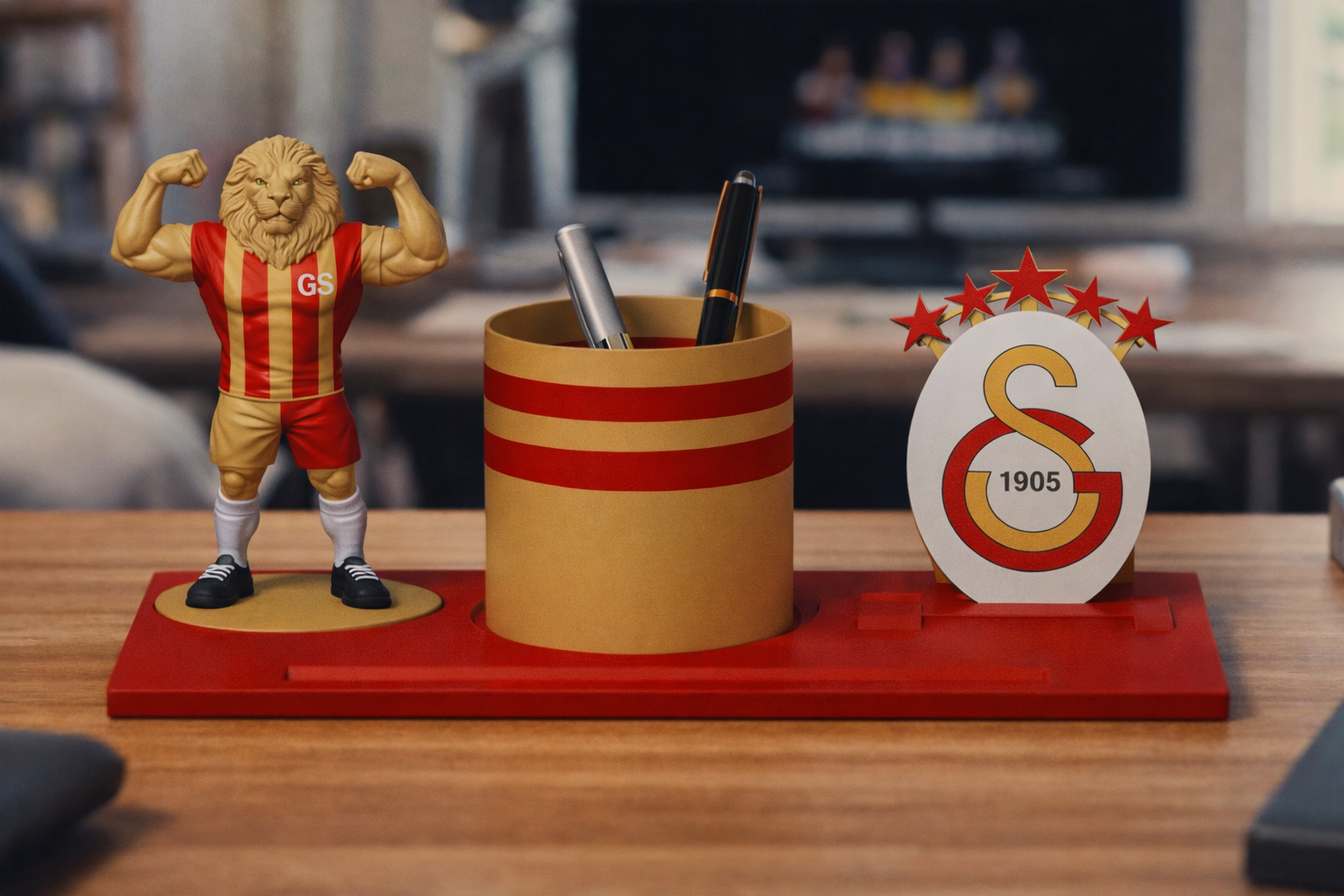 GS Taraftar Kalemlik & Telefon Standı – Özel Tasarım