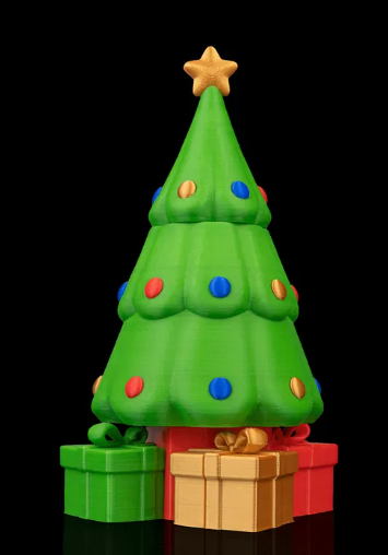 3D FİGUR NOEL AGAC ICINDE NOEL BABA