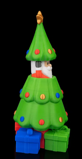 3D FİGUR NOEL AGAC ICINDE NOEL BABA