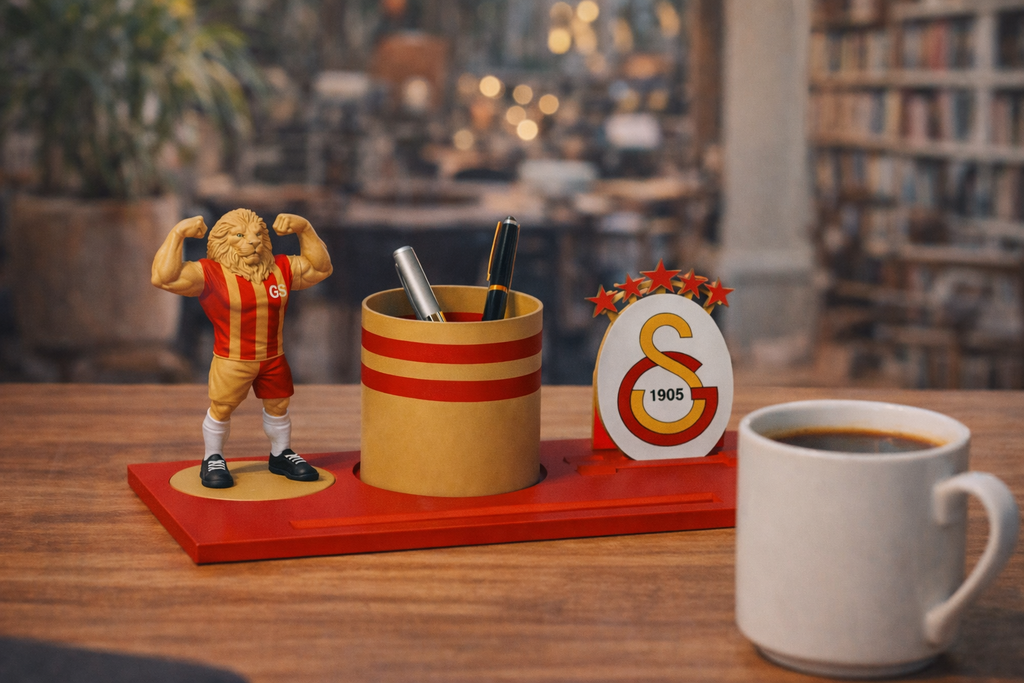 GS Taraftar Kalemlik & Telefon Standı – Özel Tasarım