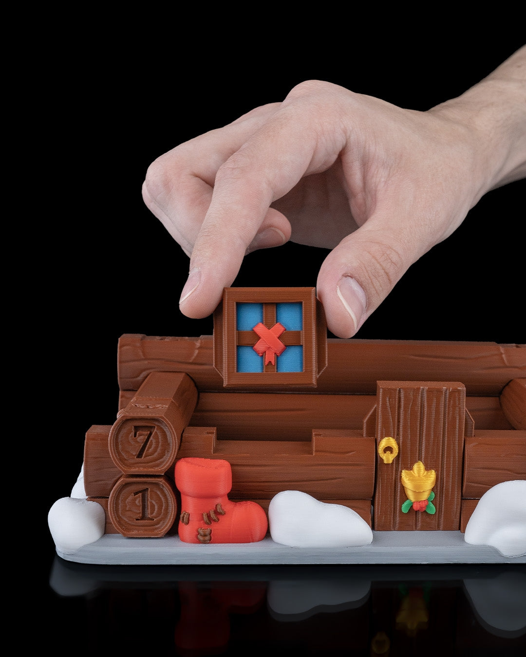 Yılbaşı Geri Sayım Kütük Evi – 24 Parçalı Eğlenceli Puzzle Dekor