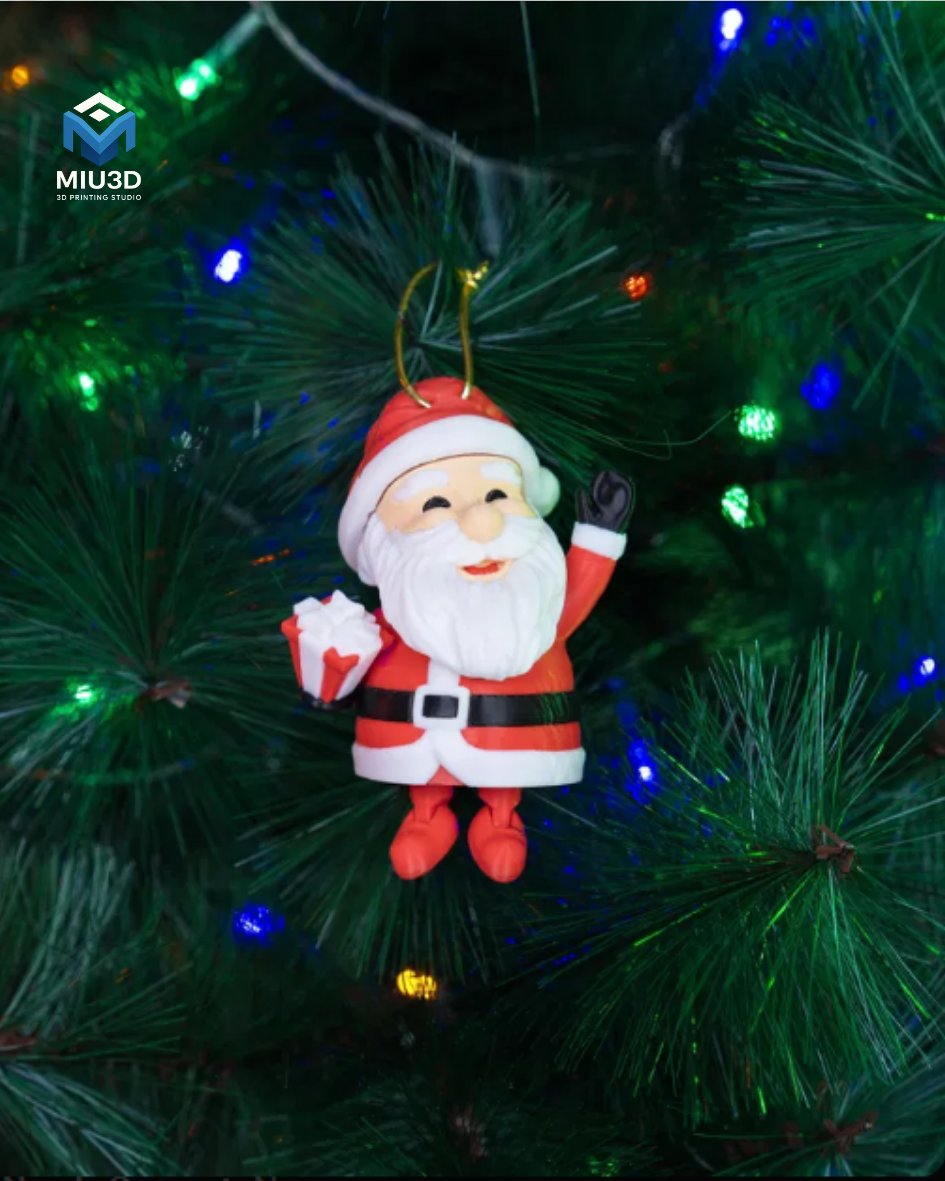 3D BASKI AĞAÇ SÜSÜ NOEL BABA