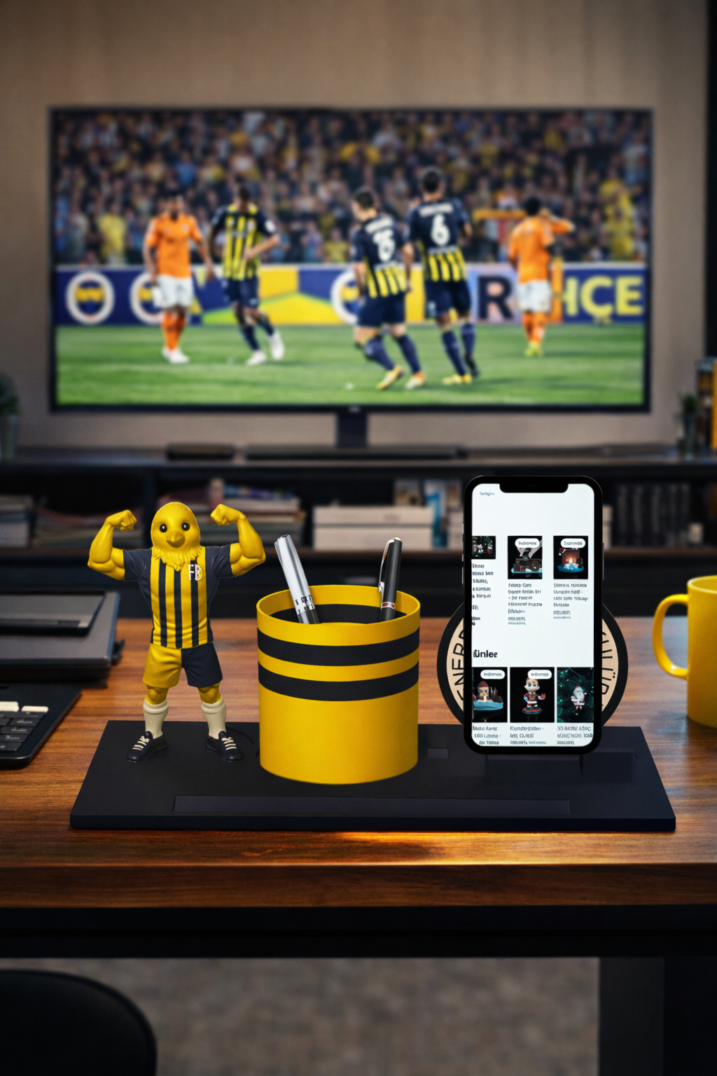 FB Taraftar Kalemlik & Telefon Standı – Özel Tasarım