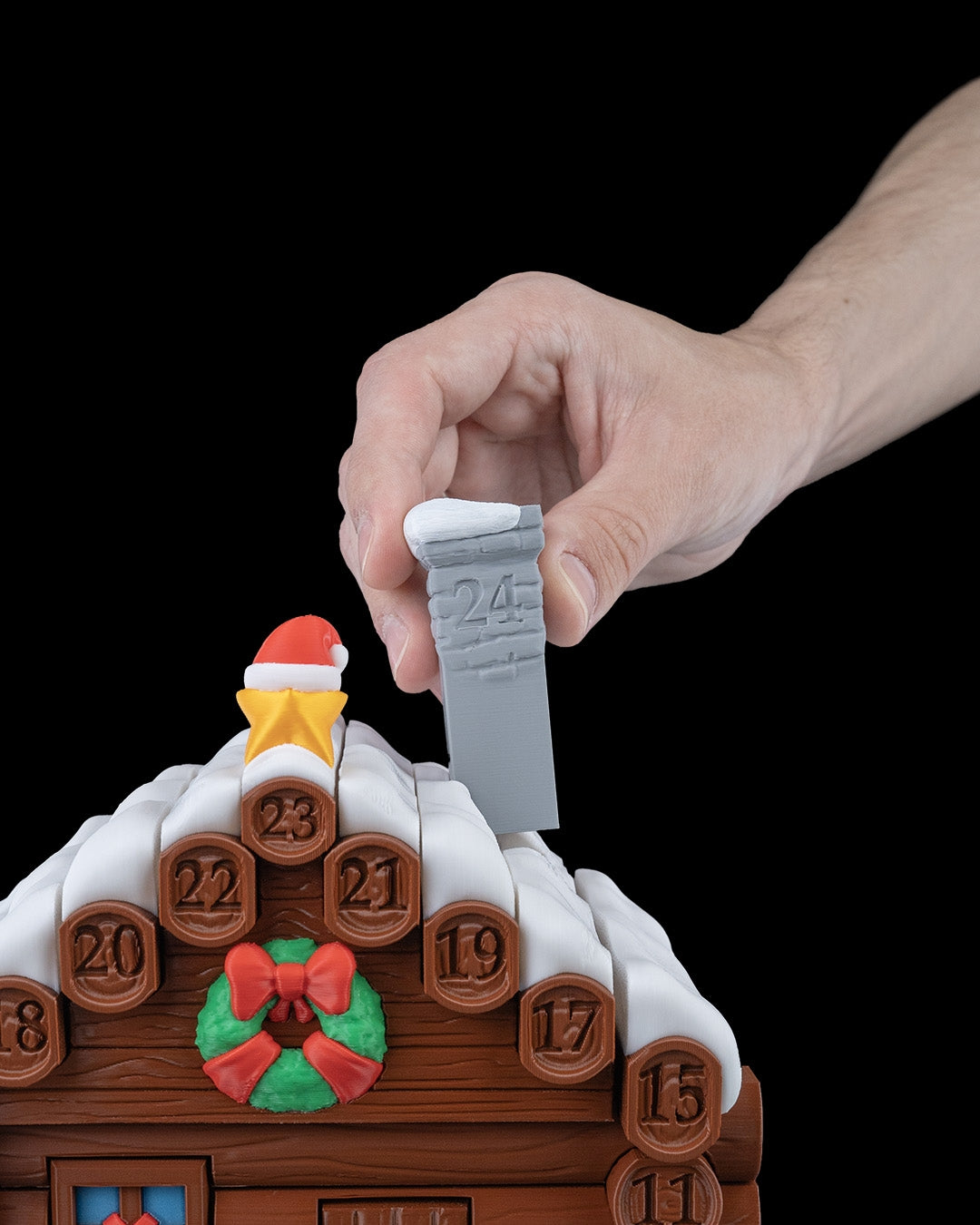 Yılbaşı Geri Sayım Kütük Evi – 24 Parçalı Eğlenceli Puzzle Dekor